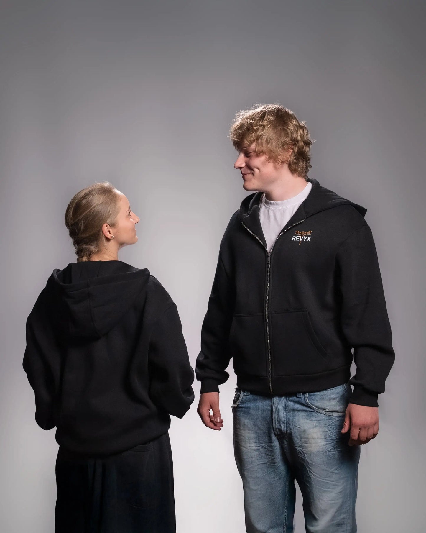 Zip Hoodie Black - Revyx