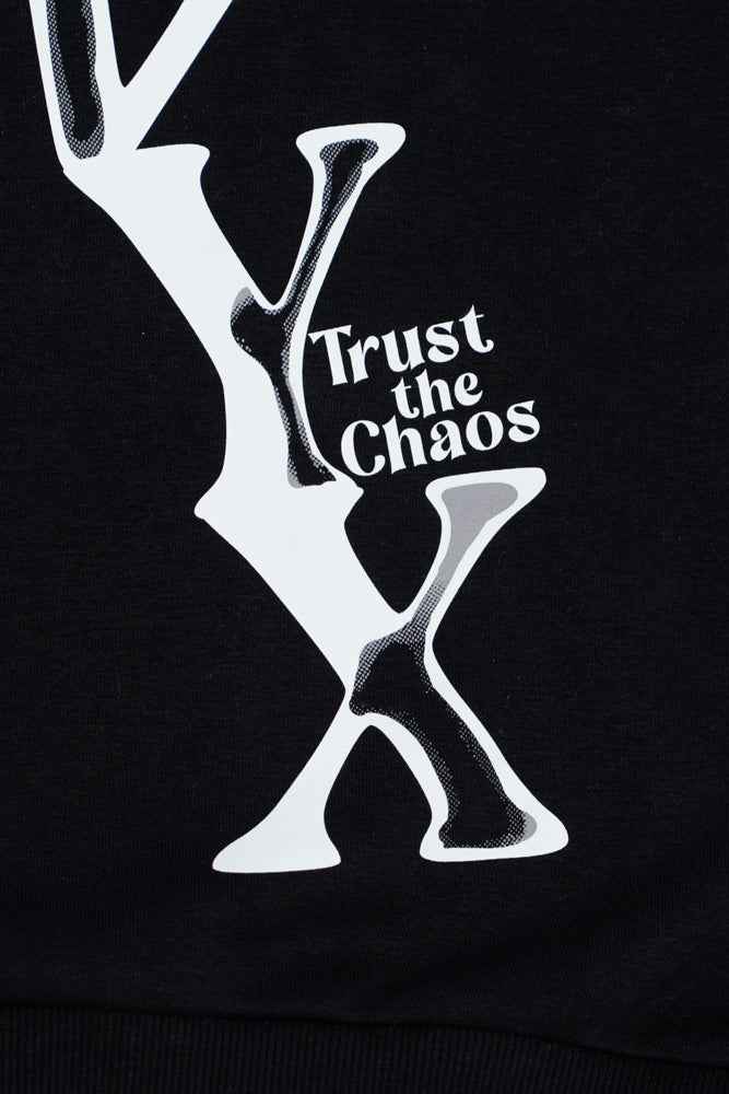 TRUST THE CHAOS Heavy Hoodie black