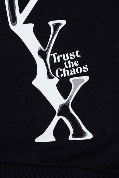 TRUST THE CHAOS Heavy Hoodie black