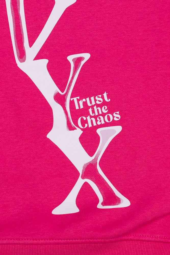 TRUST THE CHAOS Hoodie pink