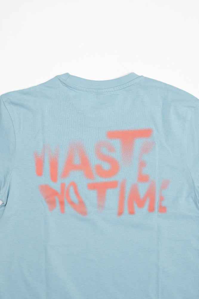 WASTE NO TIME Tee blue