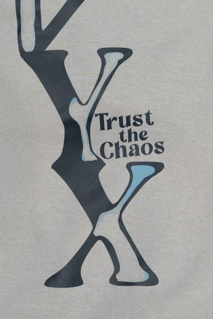 TRUST THE CHAOS Heavy Hoodie grey