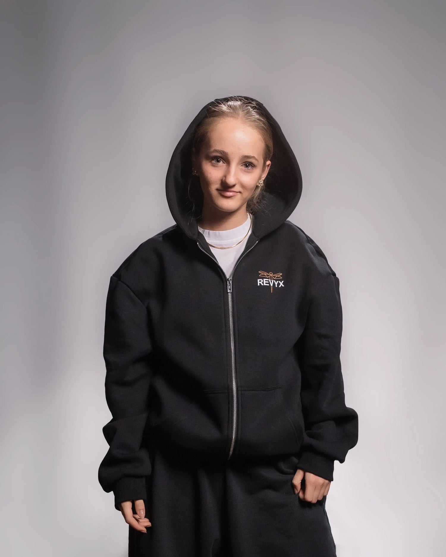 Zip Hoodie Black - Revyx